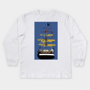 The ship Jose Gasparilla Kids Long Sleeve T-Shirt